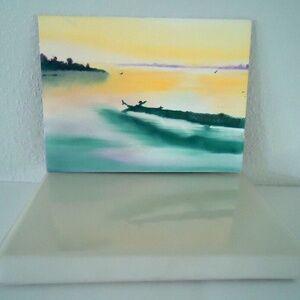 Fredrix Sunrise Floating Sunlight Watercolour Canvas 97s LEPTWICH Size-9x12 in P